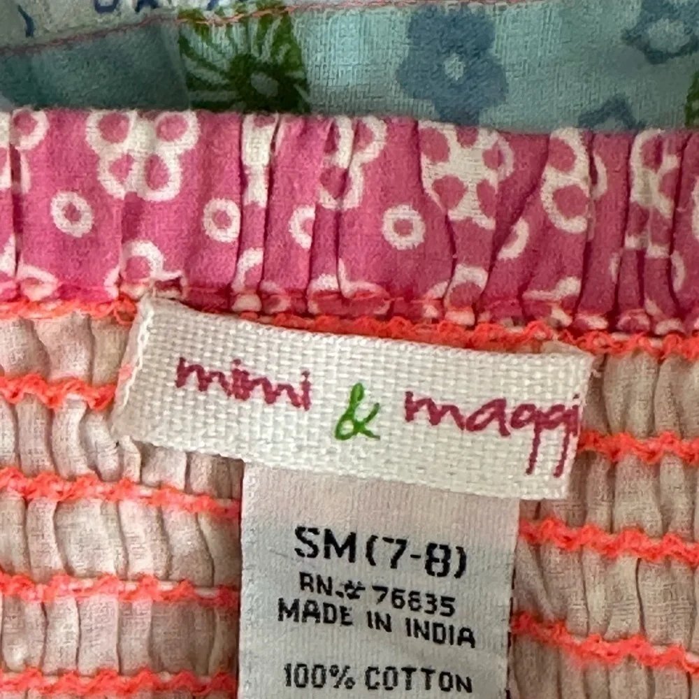 Mini & Maggi sz 7-8 dress summer style full style mixed media skirt
